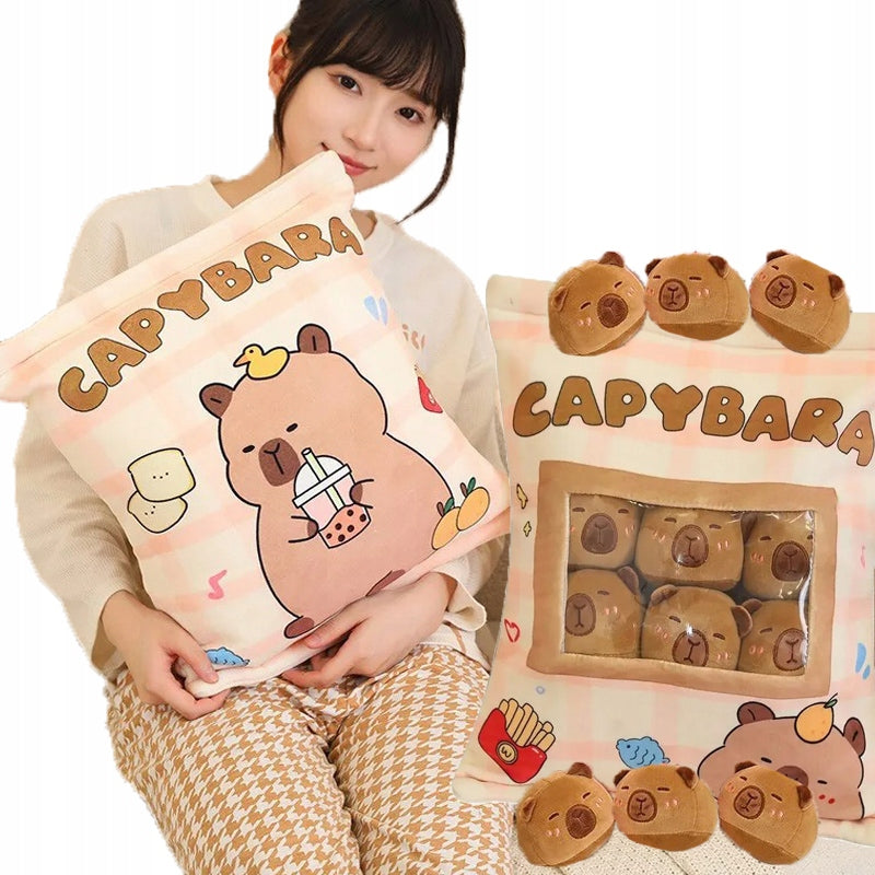 Large pillow plush toy capybara small plush toys squishies capybaras in pillow