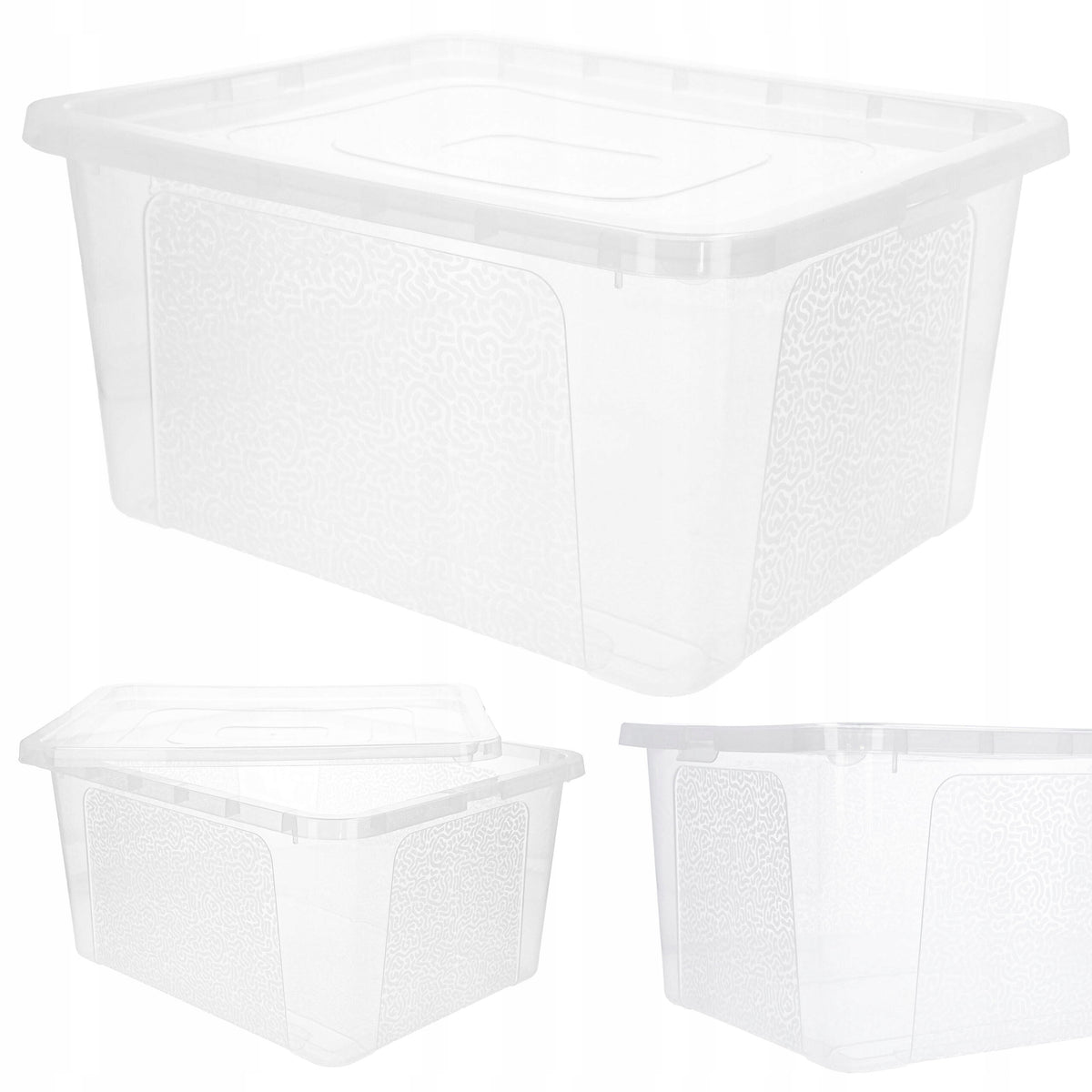 Large plastic container with lid, toy box, 20 liters, plastic containers Brand Cadro