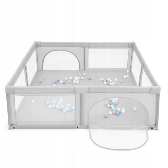 Large playpen for children with mesh entrances + balls Brand Costway