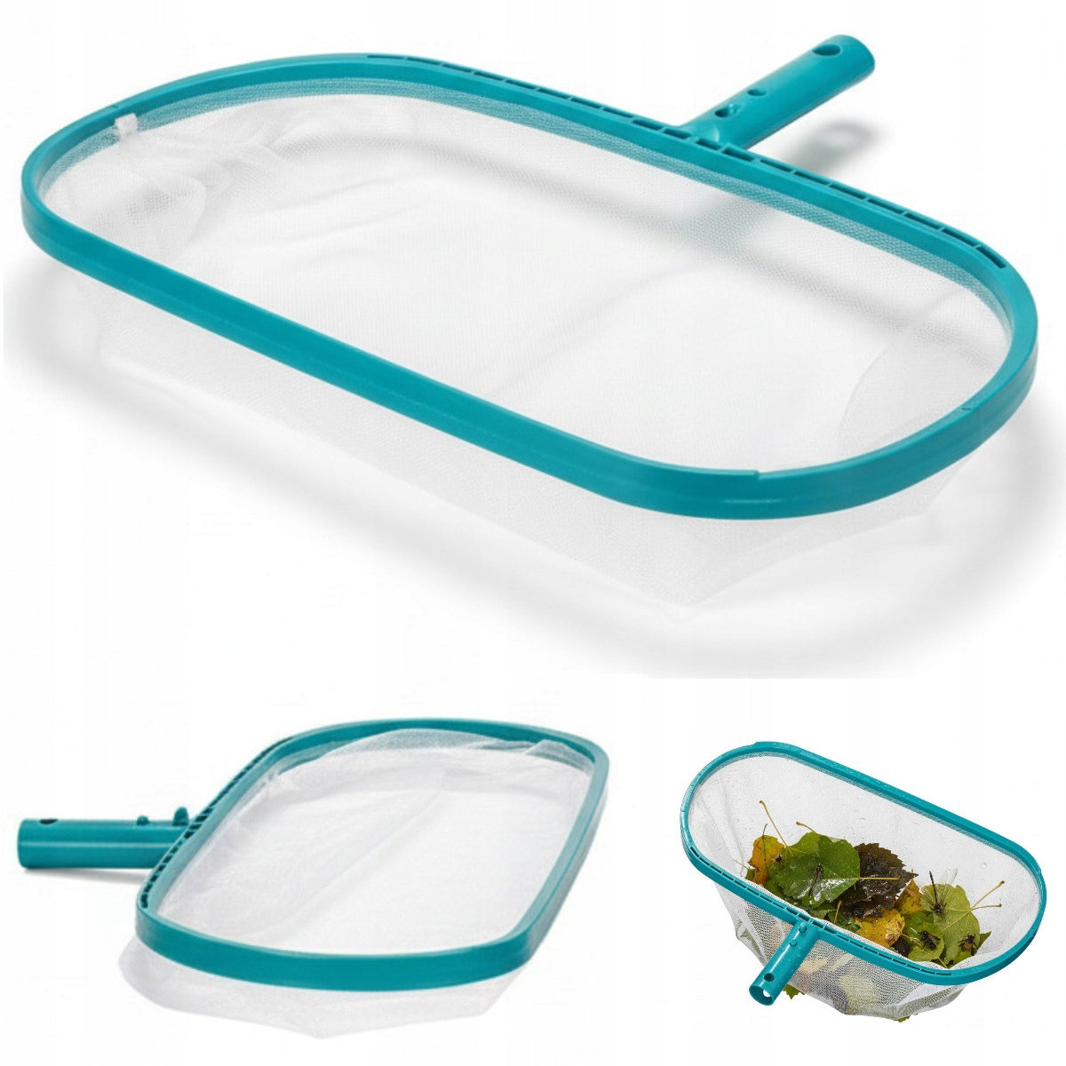 Large pool net for cleaning the bottom surface and pool water
