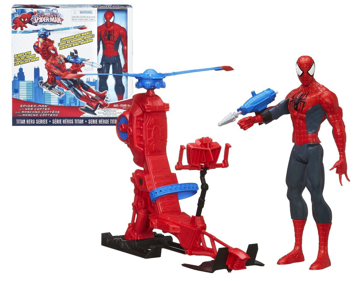 Large set figurine SPIDERMAN + HELICOPTER HASBRO A6747 30cm TITAN HERO EAN (GTIN) 5010994776695