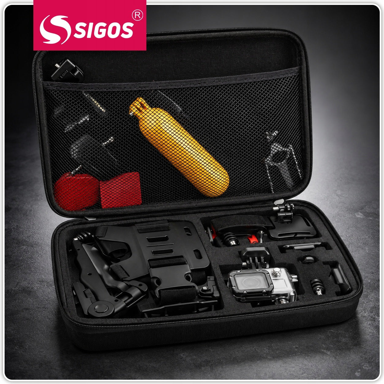 Large set of accessories for sports cameras universal + suitcase handles Packaging status original