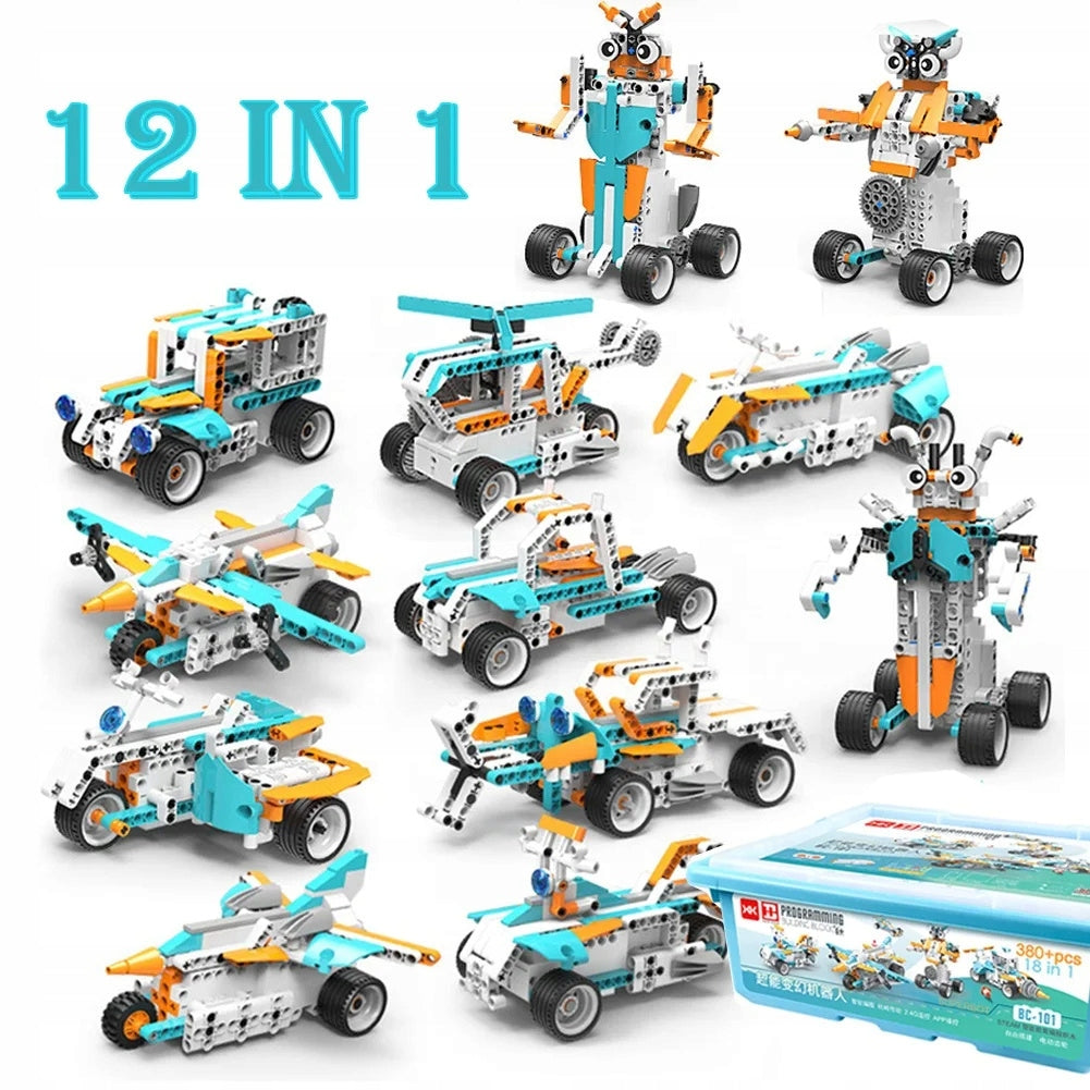 Large set of construction blocks for 12-in-1 programming Packaging status original