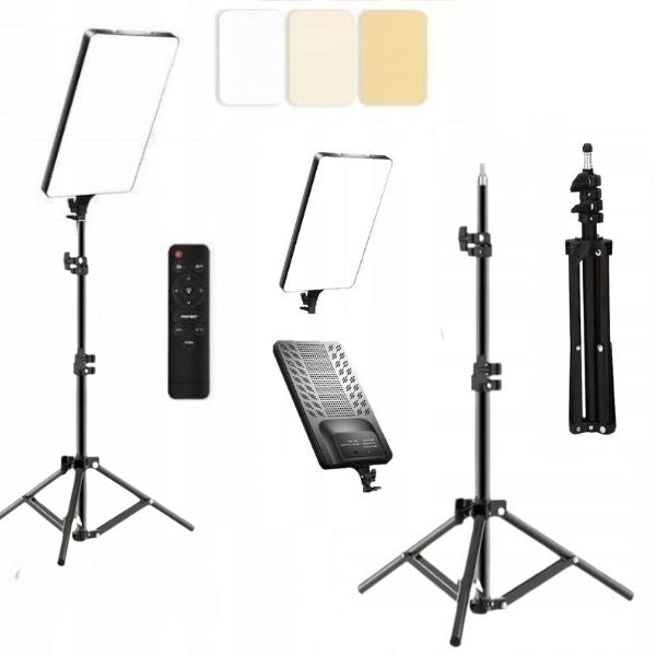 Large studio lamp Led PANEL 100W 24inch video photos + massive tripod