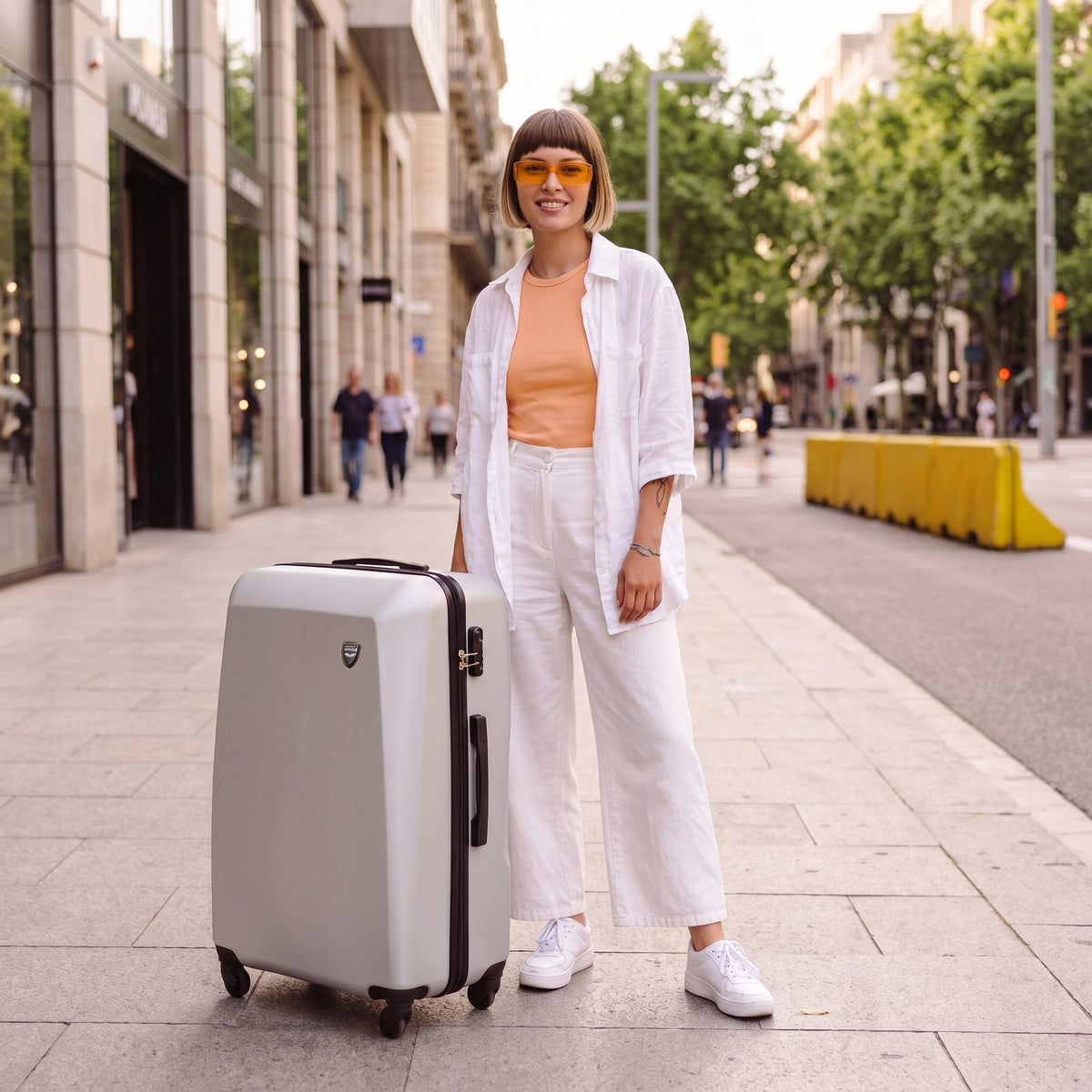 Large suitcase WINGS ABS+ checked baggage 97L light travel roomy Packaging status original