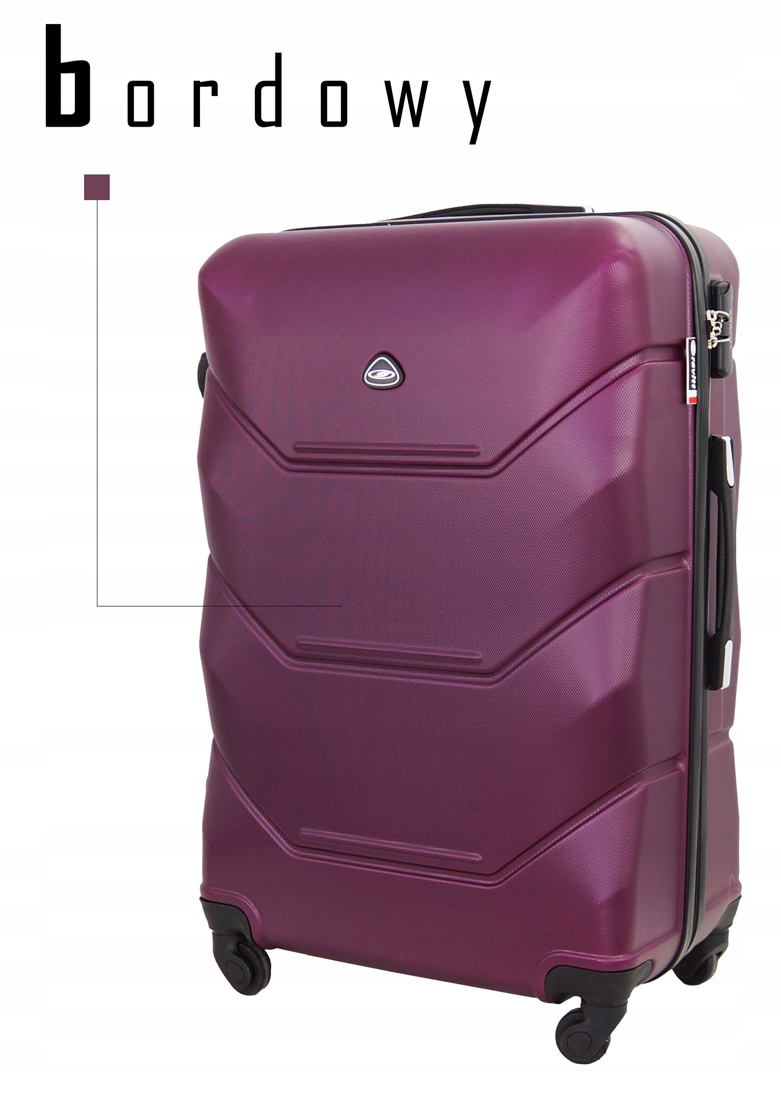Large suitcase XXL Gravitt 950 92L hard ABS 4 wheels 360 combination lock Manufacturer code 950/D/MIX