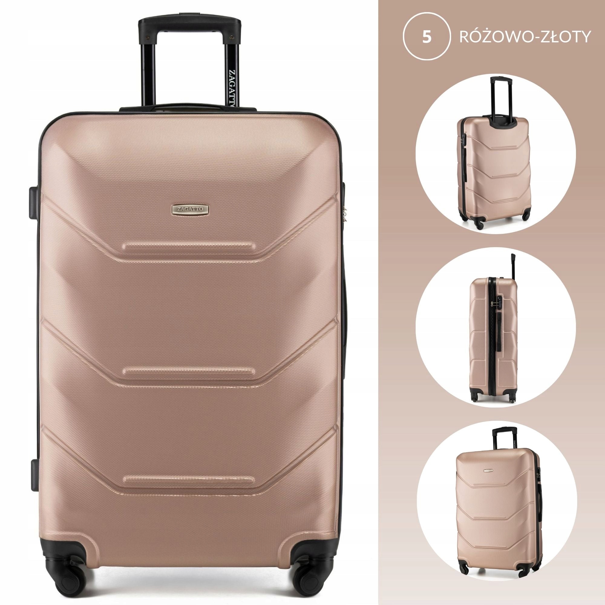 Large travel suitcase with wheels RYANAIR WIZZAIR 90L XXL 7 COLORS ZAGATTO Height 75 cm