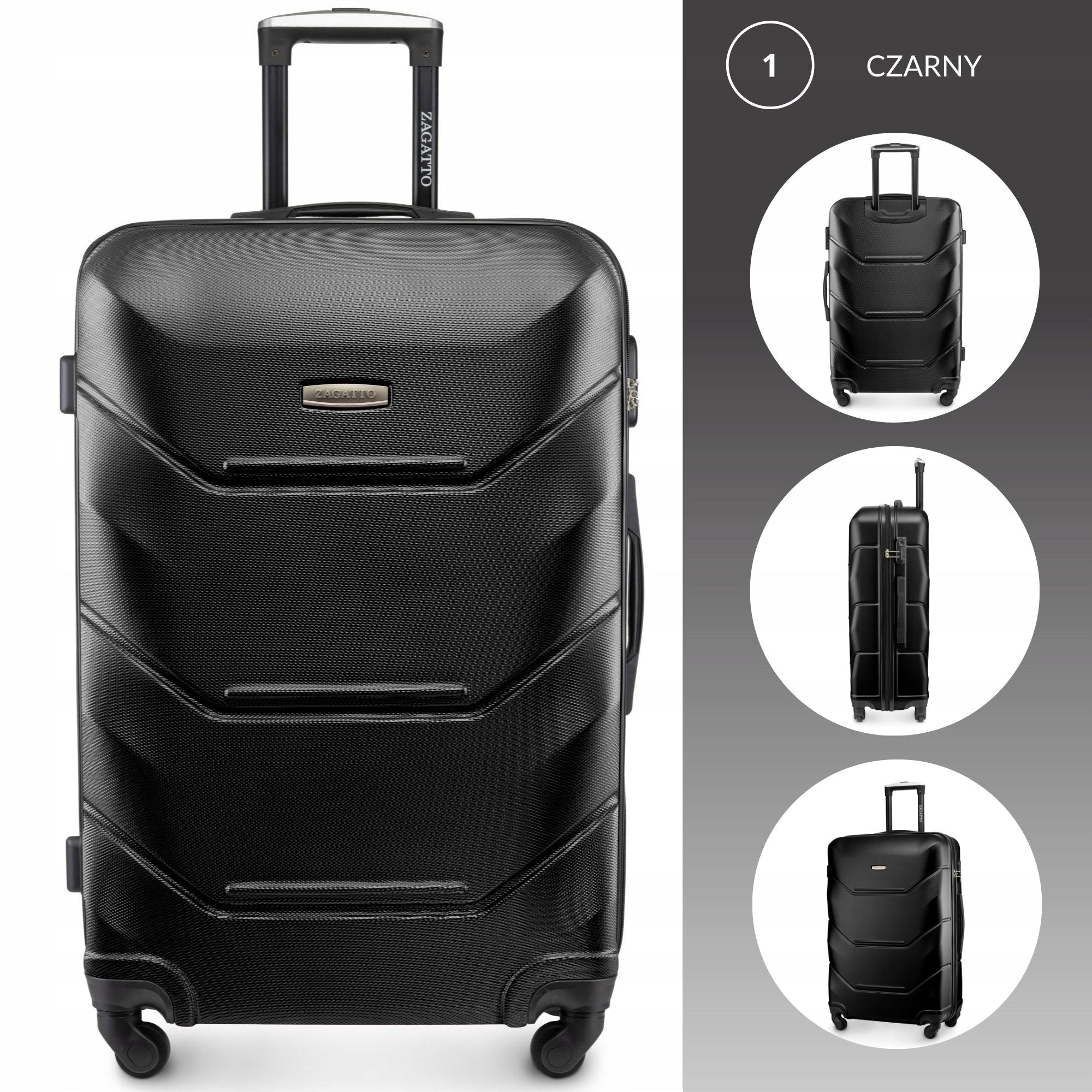 Large travel suitcase with wheels RYANAIR WIZZAIR 90L XXL 7 COLORS ZAGATTO Packaging status original