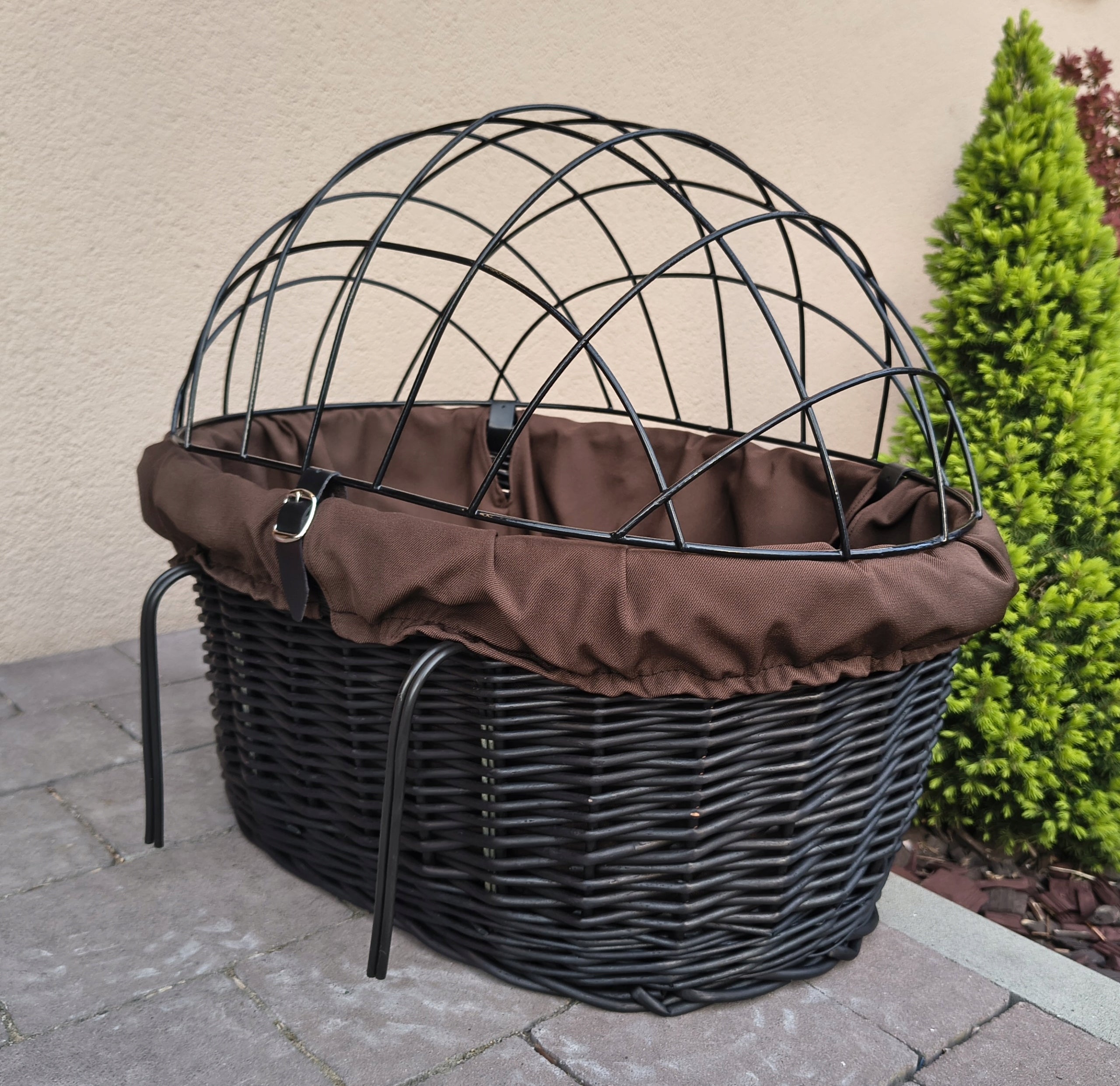 Large wicker transporter for bike TRANSPORTER for PSA up to15kg + Lining Brand Wiklinowe-kosze
