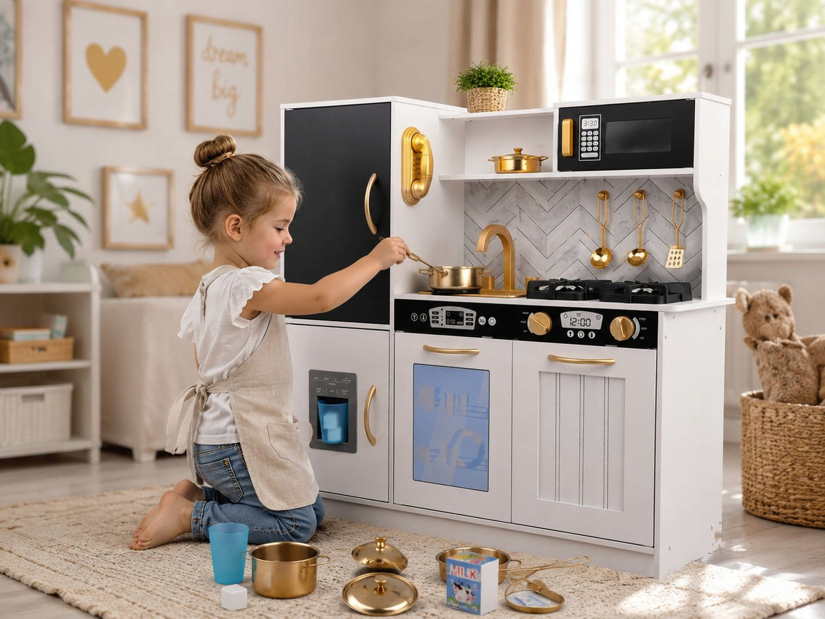 Large wooden kitchen for children + accessories