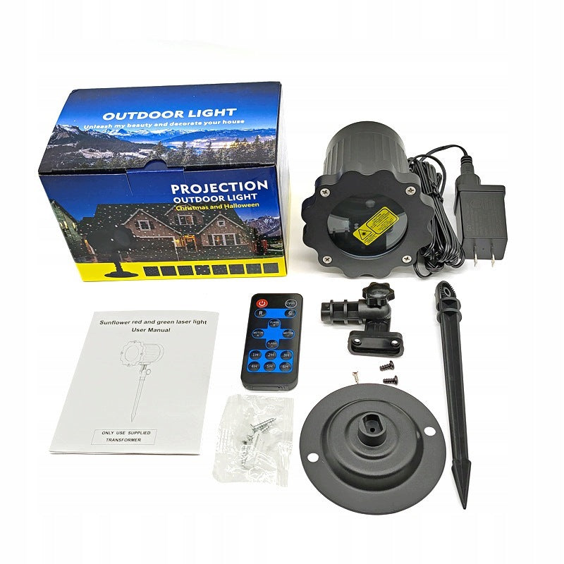 Laser Projector Christmas Snowflake House Projector with Remote Control Packaging status original