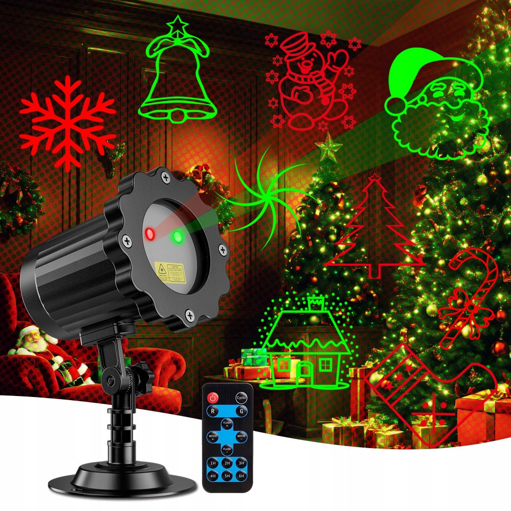 Laser Projector Christmas Snowflake House Projector with Remote Control