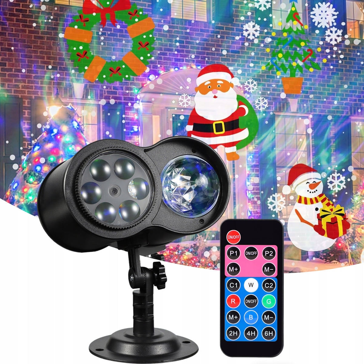 Laser Projector Led Christmas Projector for Home Headlight Snowflakes Petals
