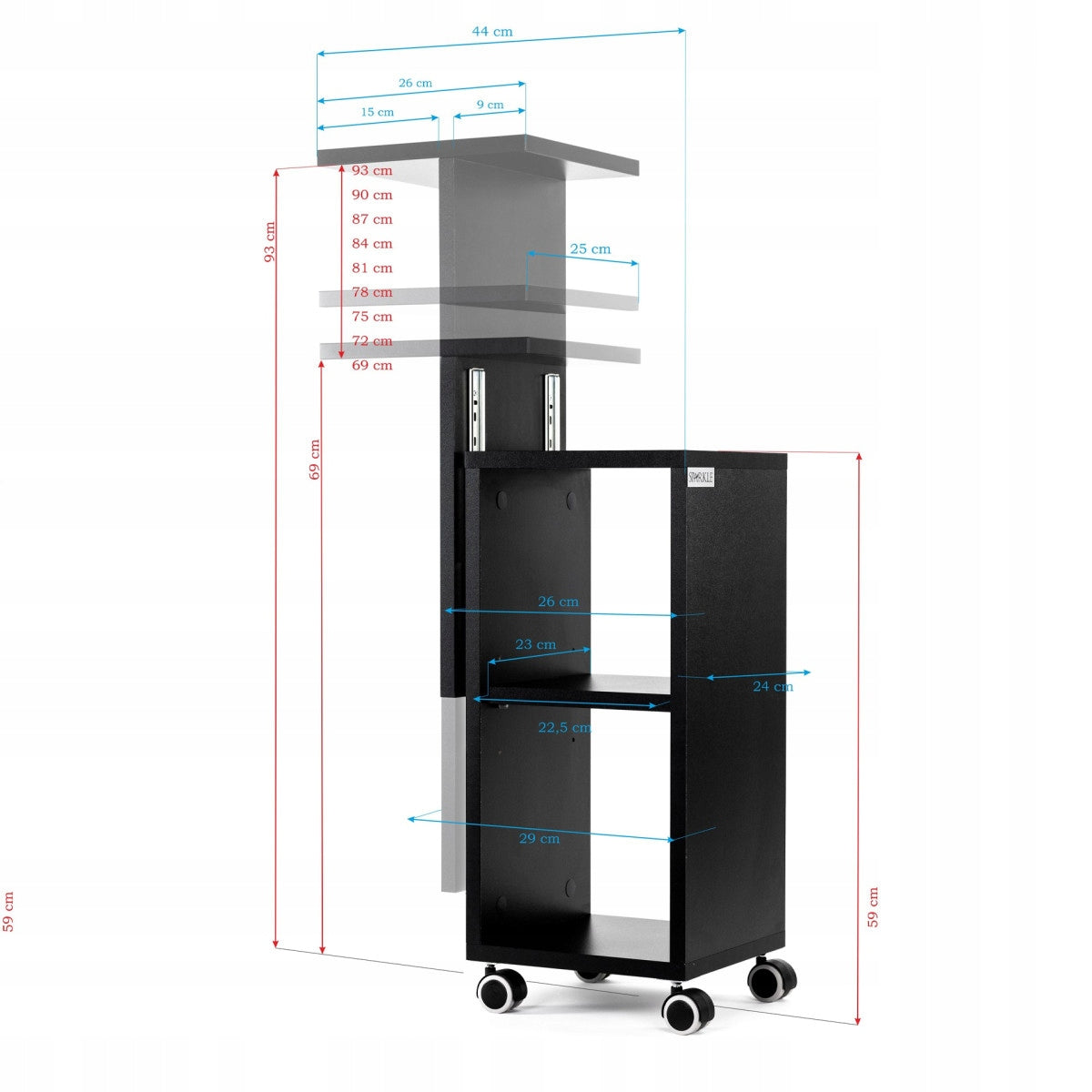 Lashtable Cosmetic Table - Black Brand no brand