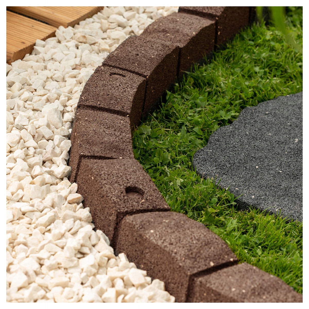 Lawn Garden Edging 4,8m Palisade Paving Stone Curb Border Rubber Manufacturer code EF5000064X4