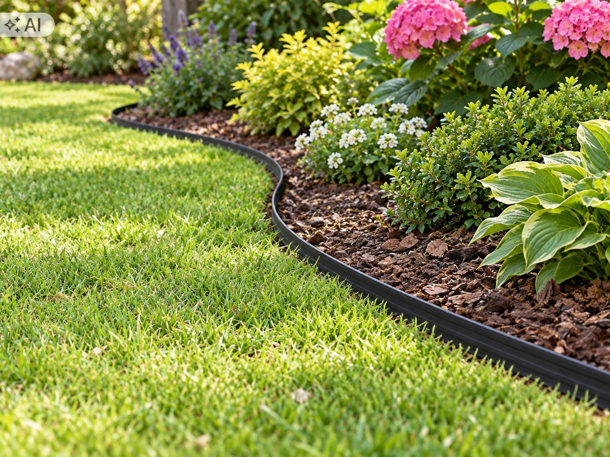 Lawn Garden edging 50m Tailor Flexible Border + 150 Anchors Packaging status original