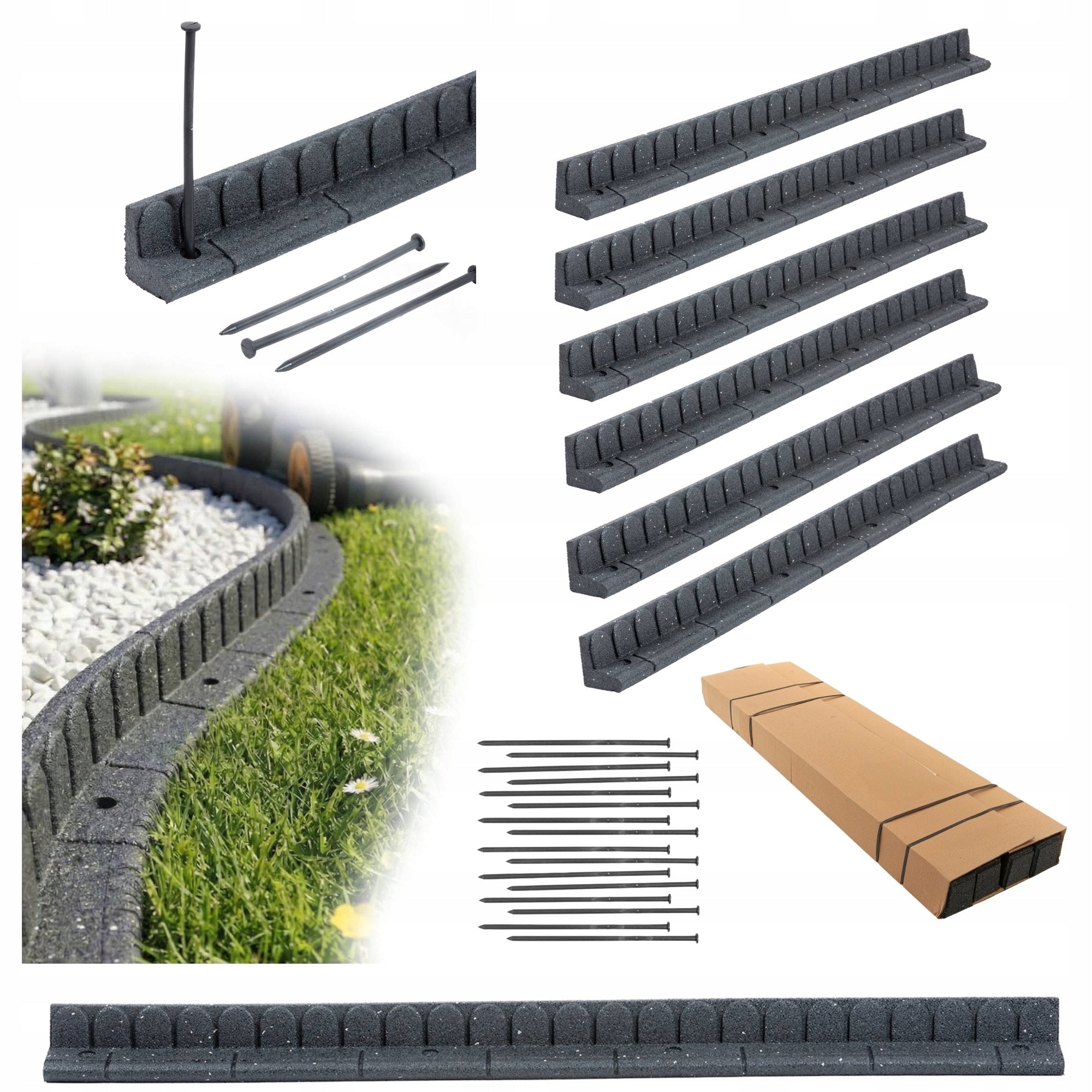 Lawn Garden edging 7,2m Palisade Easy Mowing Strong For Lawn Mowers