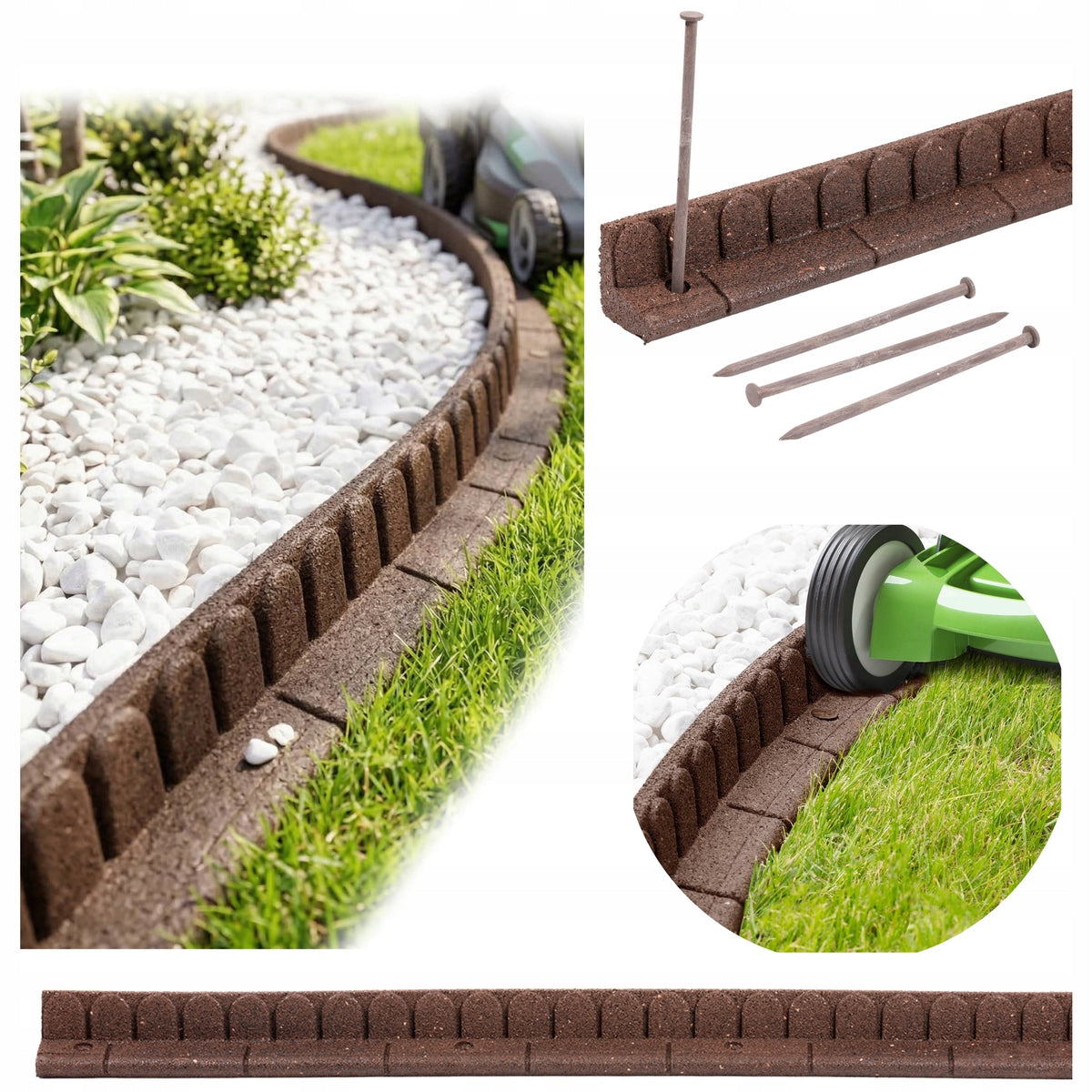 Lawn Garden edging for Lawn Mowers 120cm Facilitates Mowing Frost-resistant