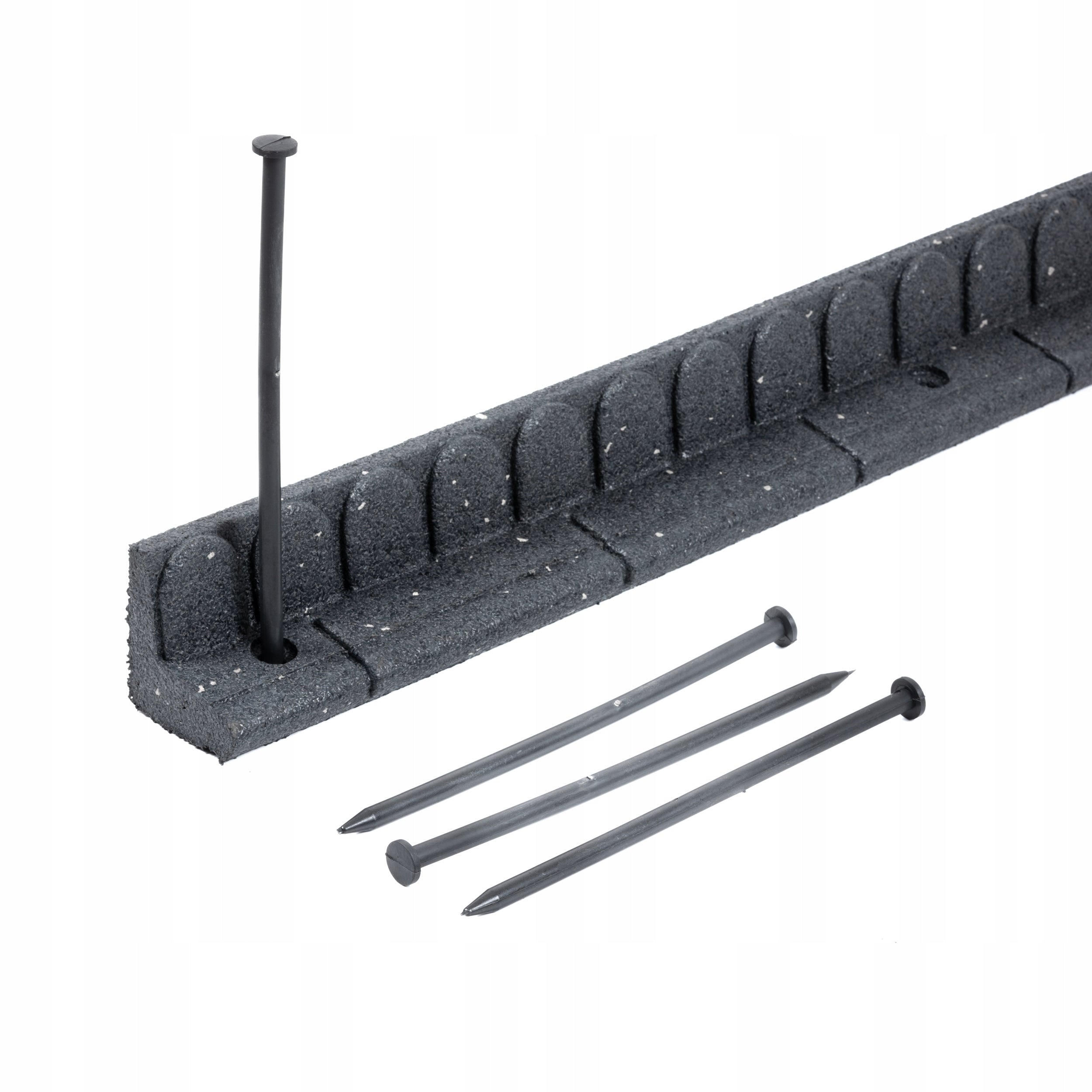 Lawn edging for easy gray mowing Material plastic