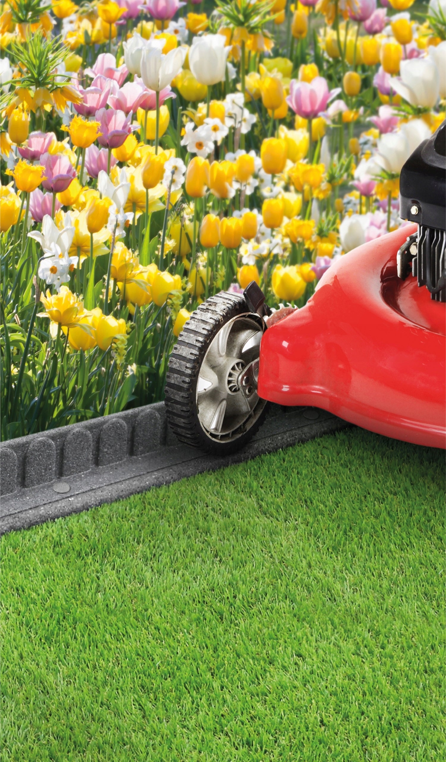 Lawn edging for easy gray mowing Product height 8 cm