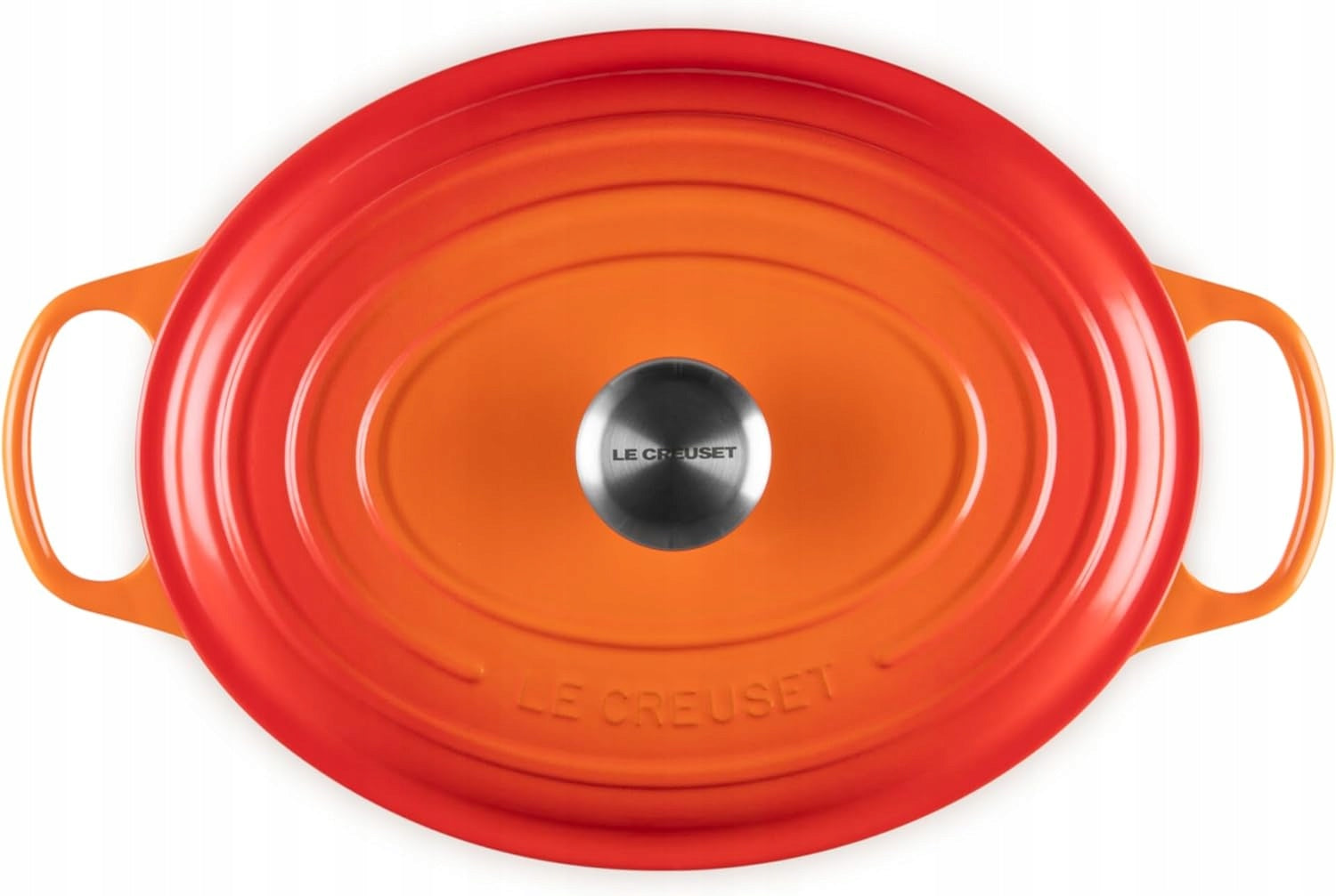 Le Creuset Enameled Cast Iron Pot Oval Dutch Oven 6,75L Flame Packaging status original