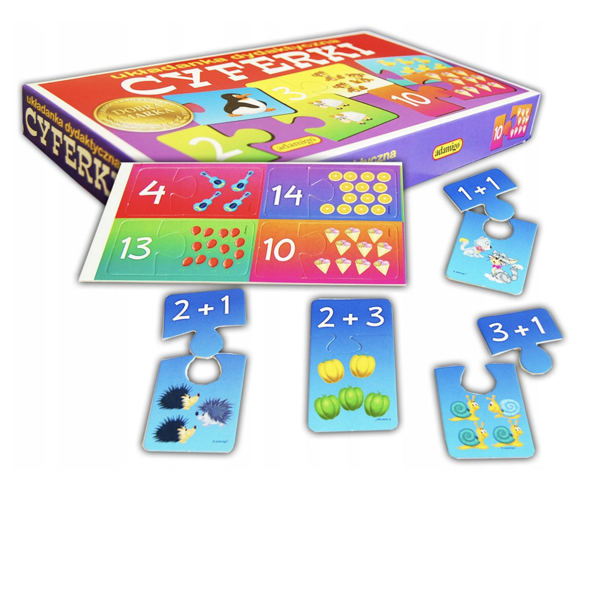 Learning LETTERS and NUMBERS Didactic Puzzle Brand Adamigo