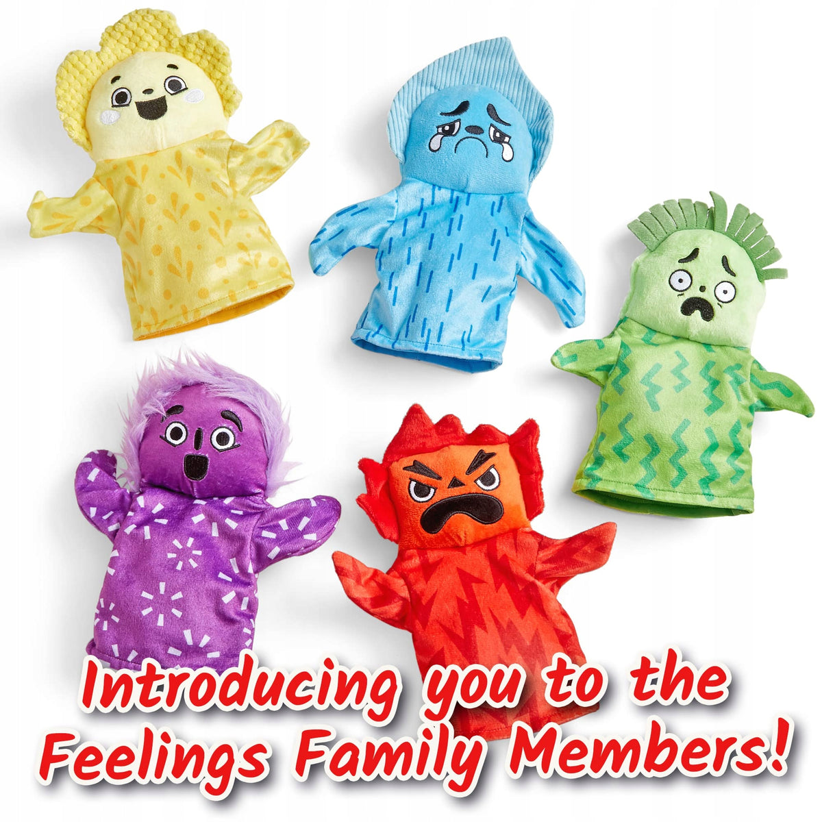 Learning Resources Puppets Feelings Family 5 pieces for learning emotions Educol Brand Learning Resources