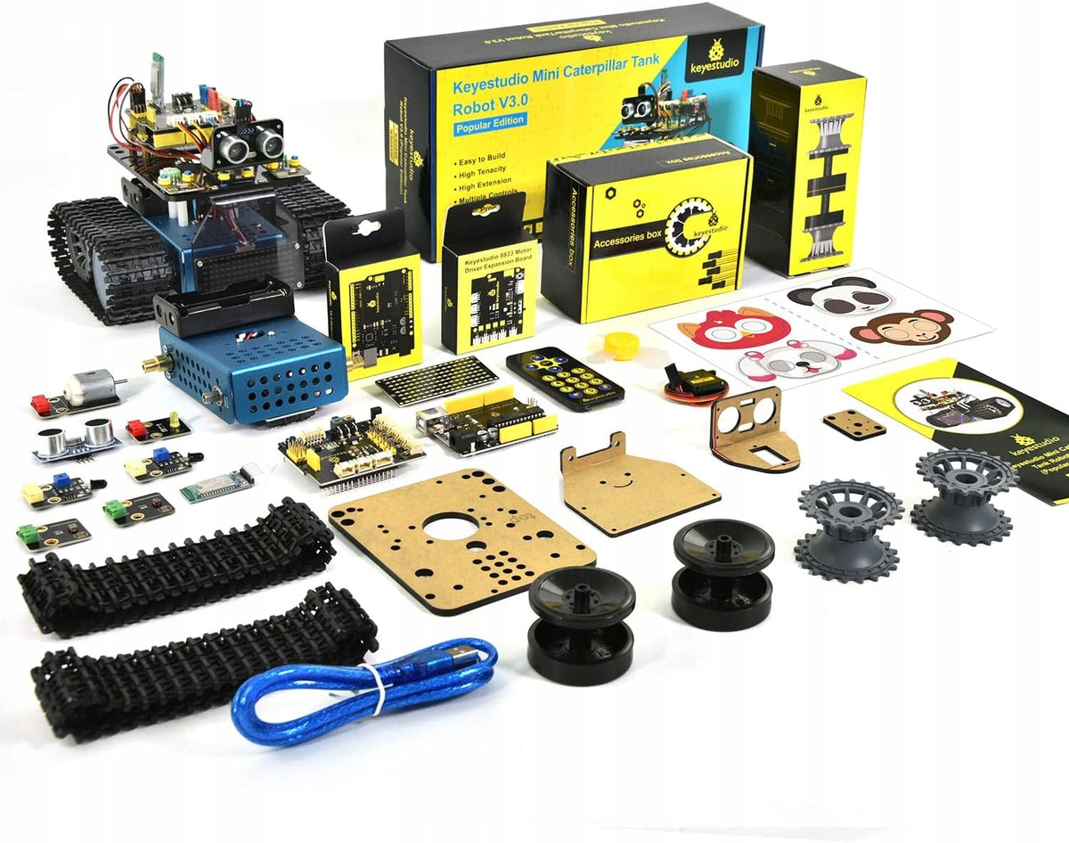 Learning Robot Set 4WD IDE Tank Educational Robotics Mechatronics Program Packaging status original