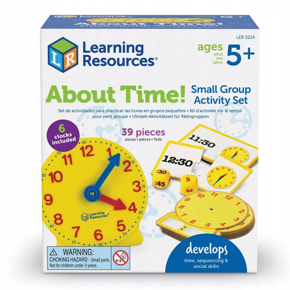 Learning time small clocks learning hours - group set Color multicolor