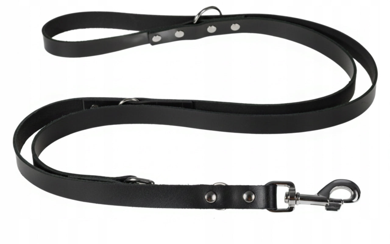 Leather leash adjustable for dog 18mm/200cm 4 colors