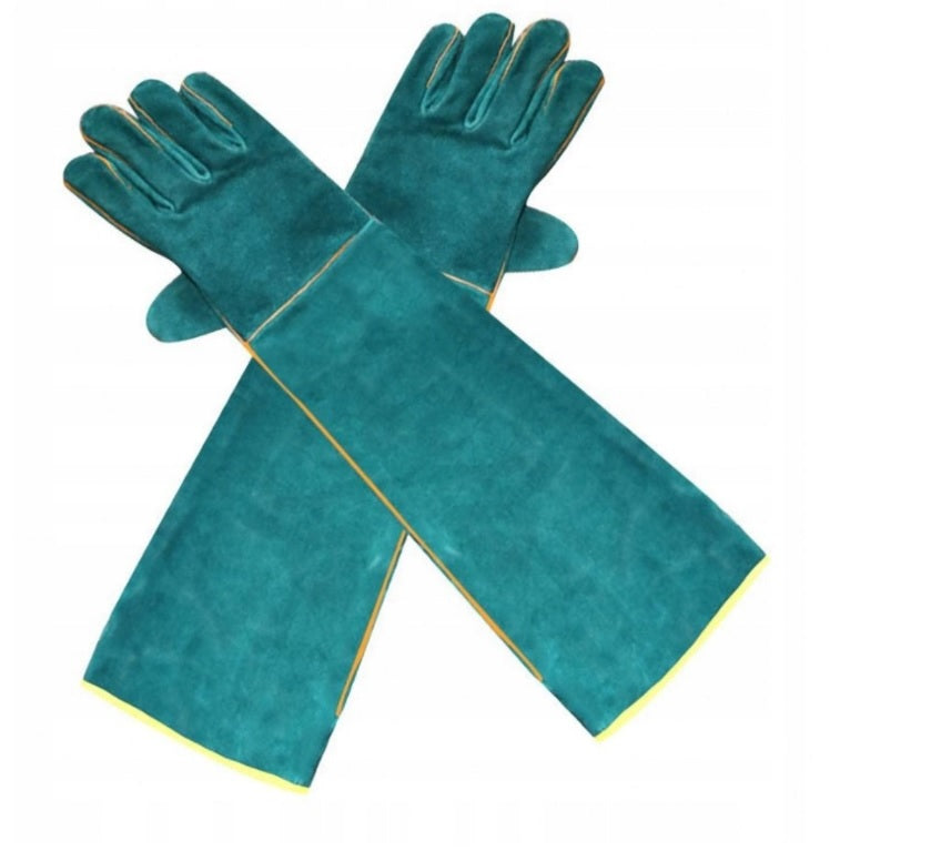 Leather protective gloves 60 cm for bird cats dogs Manufacturer code Rękawice ochronne skórzane