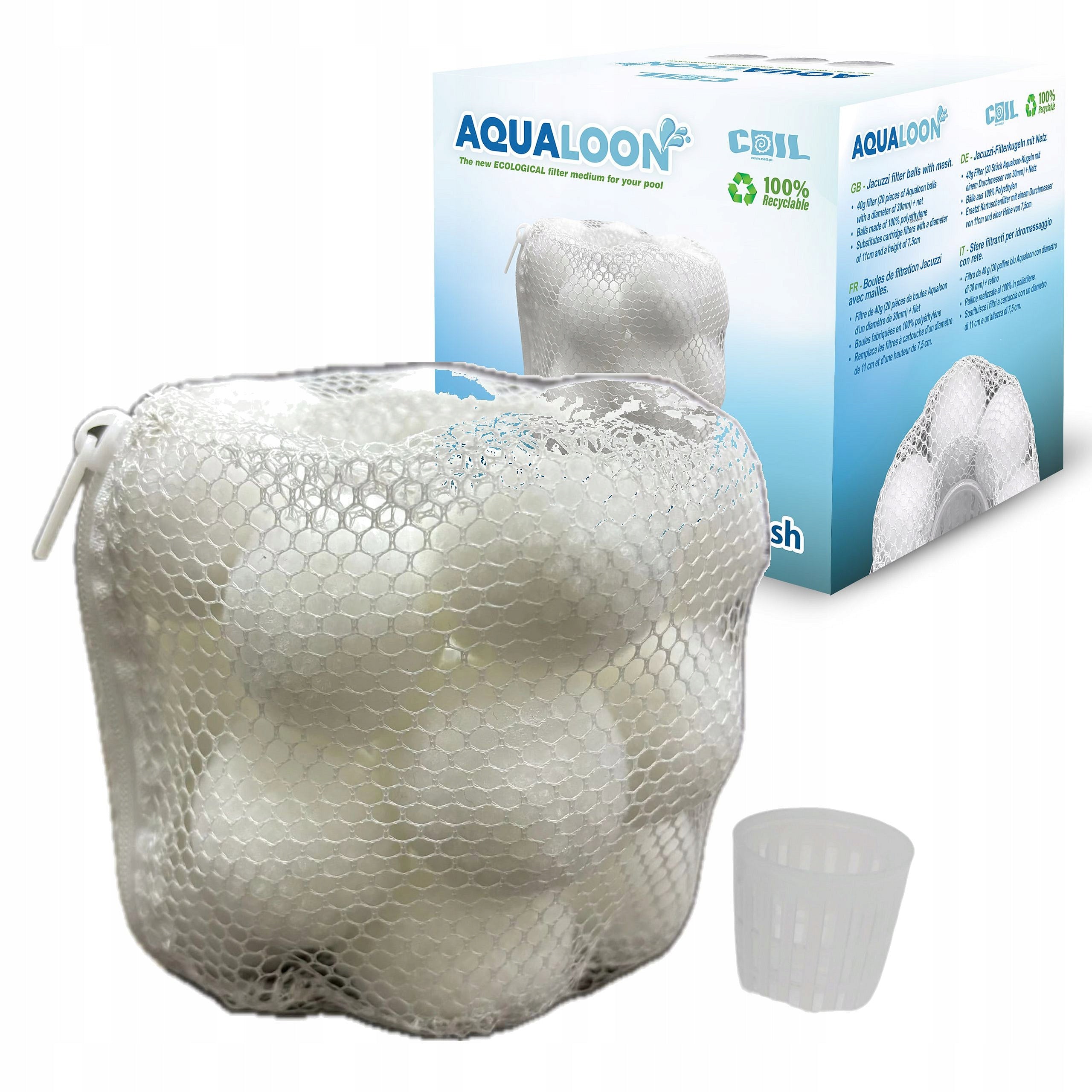 Lebula filtrační kuličky Aqualoon náhrada kartušových filtrů do jacuzzi/spa