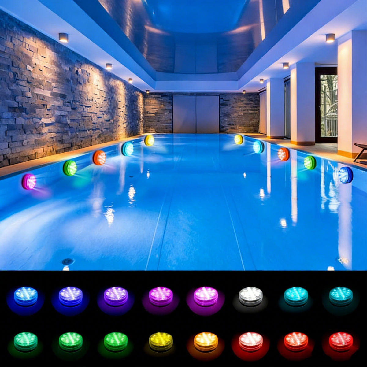 Led Light for Swimming Pool Jacuzzi Spa 13 Led + Remote Control Waterproof LED Lamp 4PCS Packaging status original