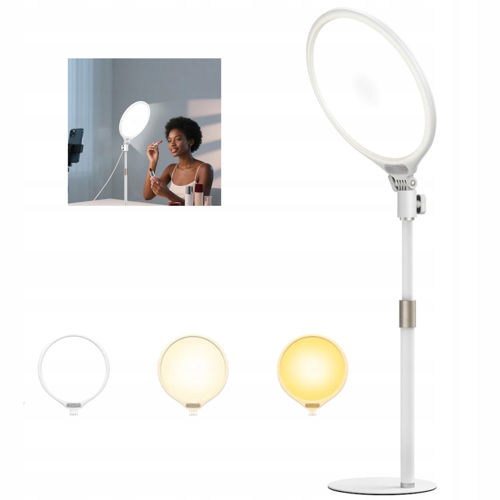 Led Streaming Lamp Makeup Led Panel Eye-Safe Cri95+ Usb-C Adjustable 60cm