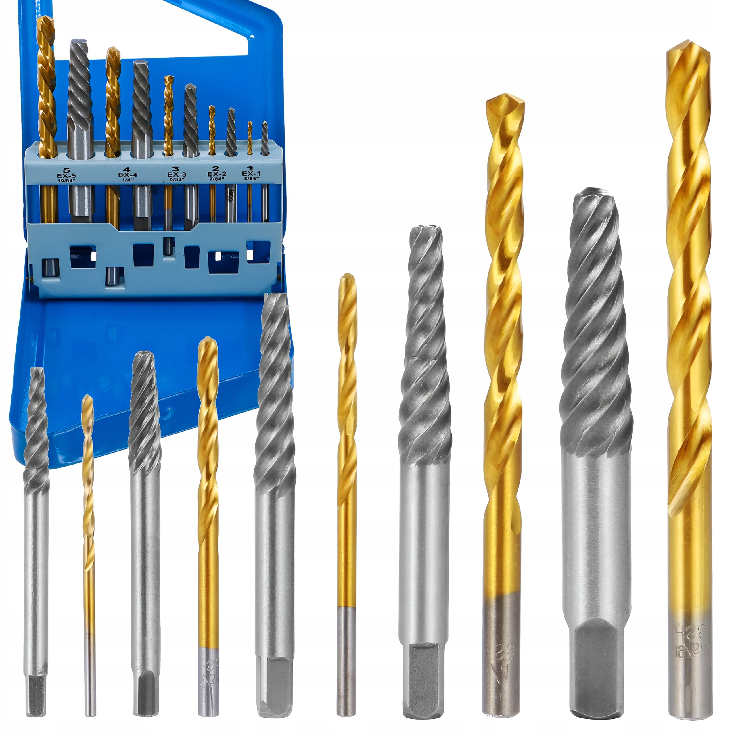 Left Drill Bits and Screwdrivers 2-7.5mm HSS Titanium BGS-Germany