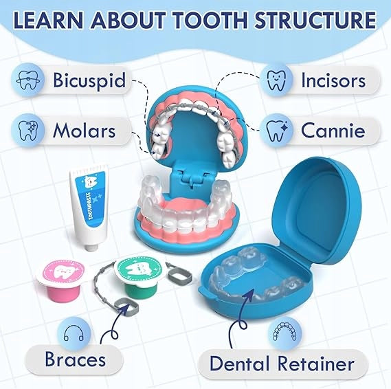 Lehoo Castle Children's Dentist Set Blue Packaging status original