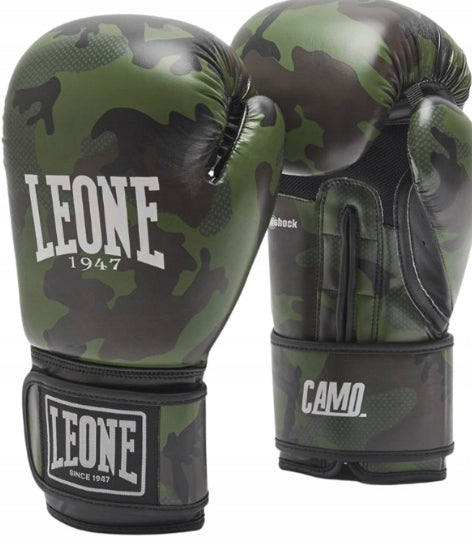 Leone Camo Boxing Gloves Green Moro Kickboxing Muay Thai Unisex