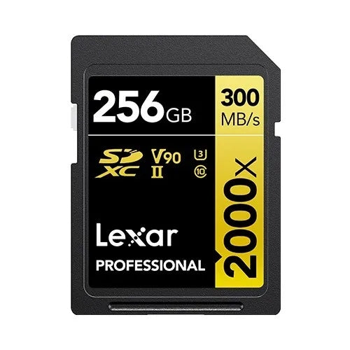 Lexar SDXC 256GB Professional 2000x UHS-II U3 (260/300 MB/s)