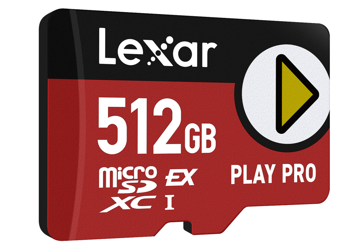 Lexar microSDXC Express Play Pro 512GB Memory Card (R900/W600) Packaging status original