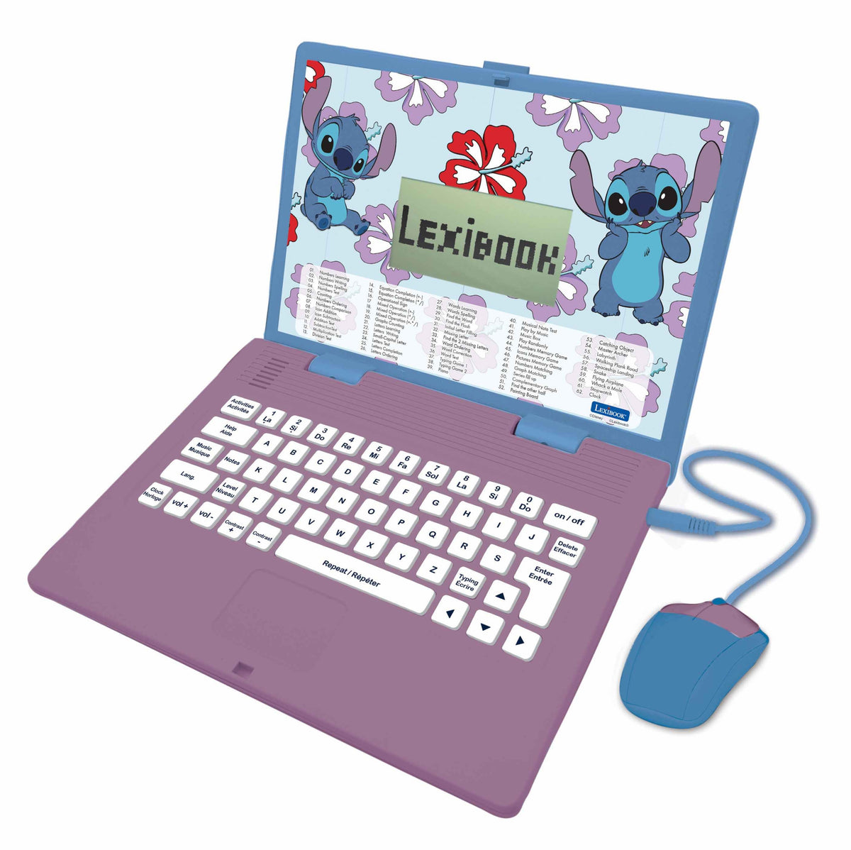Lexibook bilingual educational laptop Stitch pol/ang Packaging status original