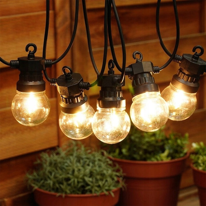 Light garland 20 LED with timer 14,5 m Decorative chain retro Balls Power supply mains