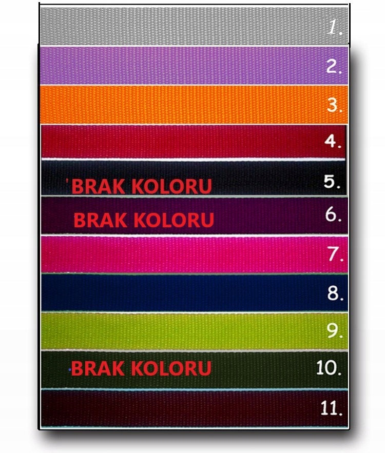 Light leash TRAINING 10m/2,5cm - collar M - colours to choose from Manufacturer code ST10/2,5/n