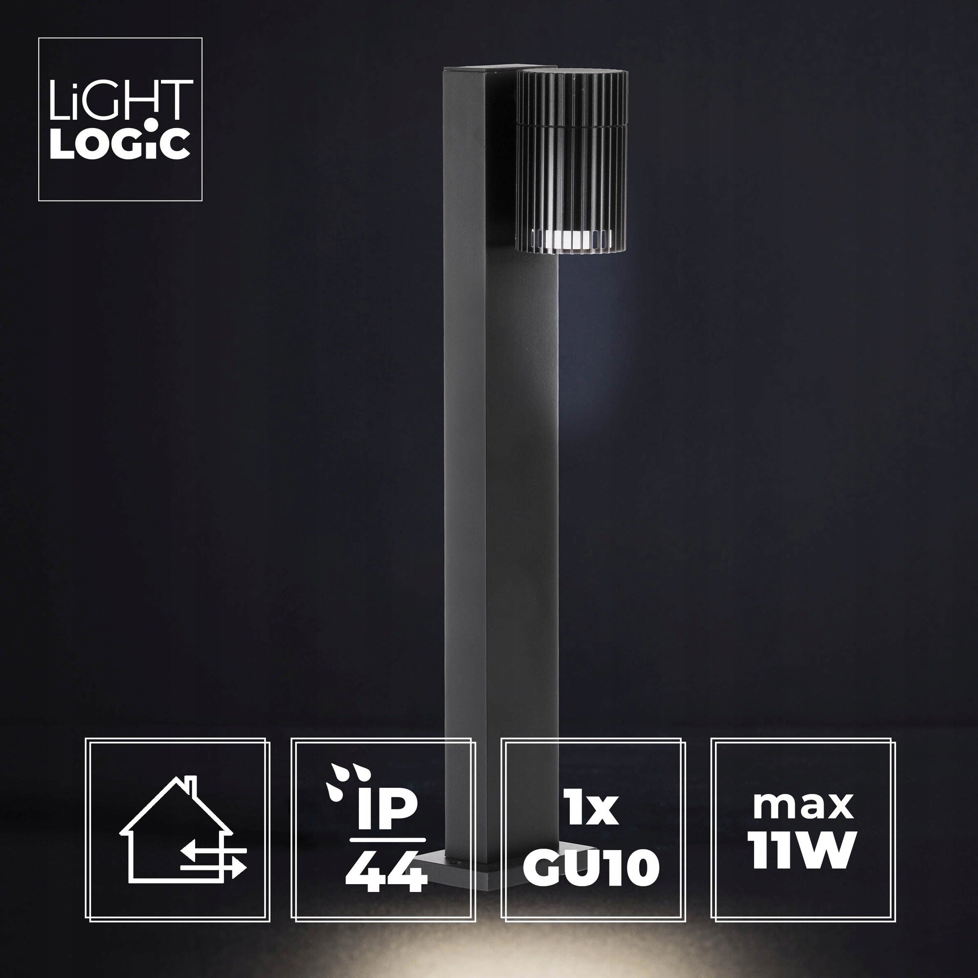 LightLogic garden lamp standing post 50cm GU10 for LED IP44 LL VELOR Manufacturer code 66919