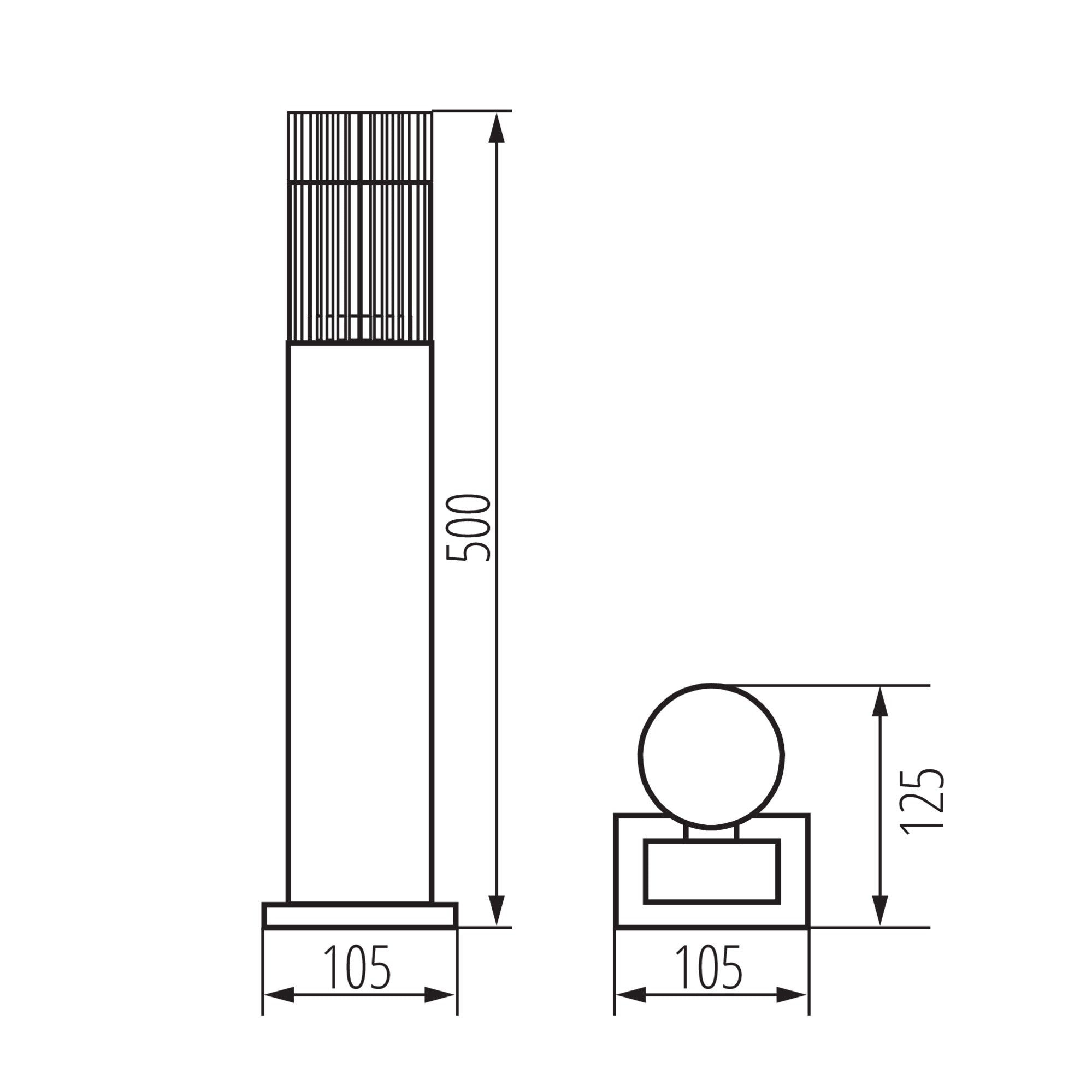 LightLogic garden lamp standing post 50cm GU10 for LED IP44 LL VELOR Packaging status original