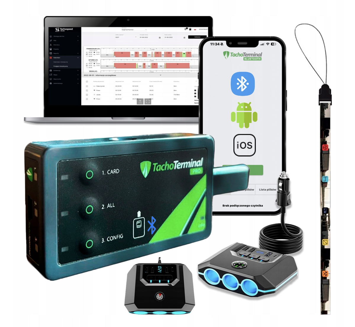Lighter Splitter |TachoTerminal Pro 3|Bluetooth|App|New Tacho