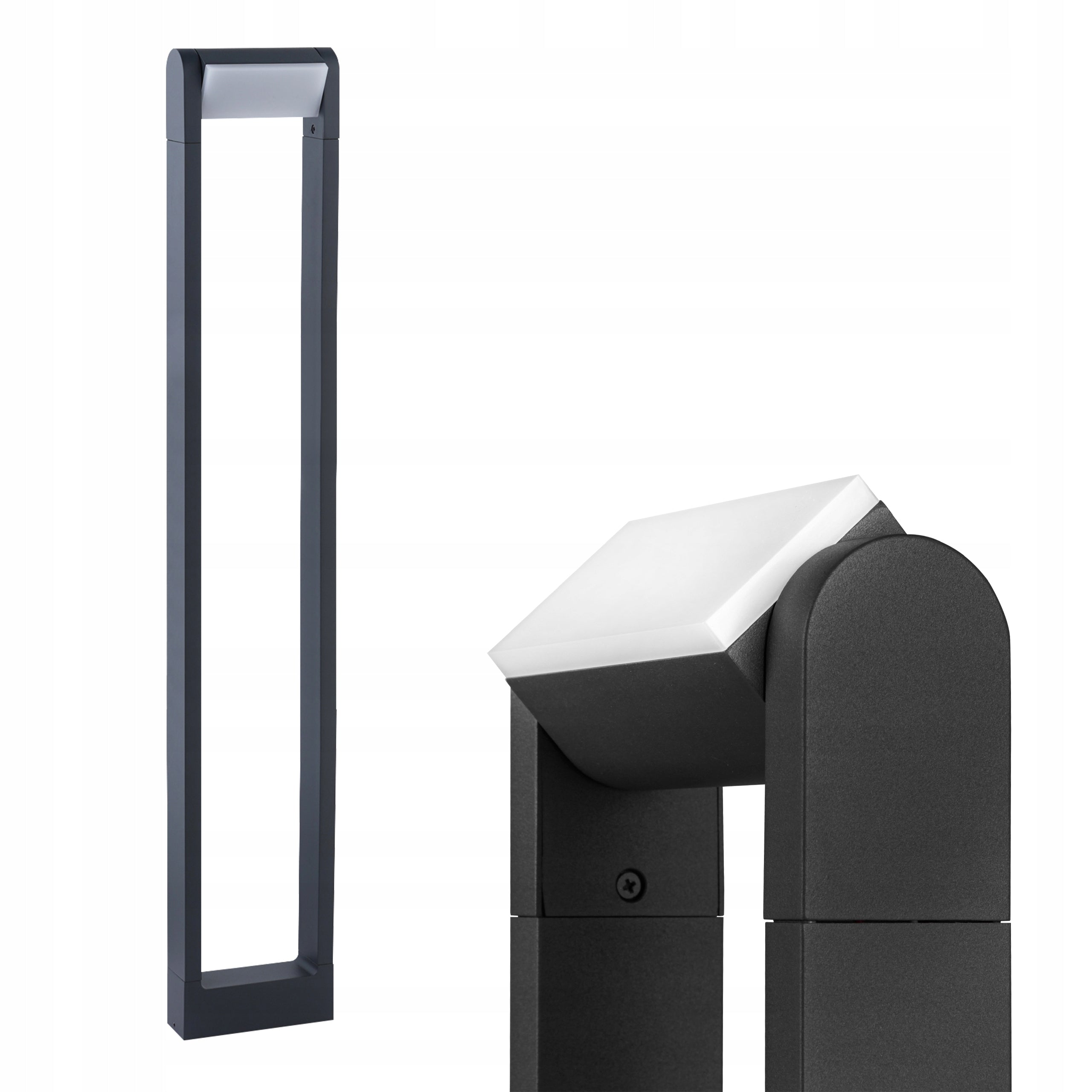 Lighting post glowing garden high 80cm strong adjustable black Collection SANTINA