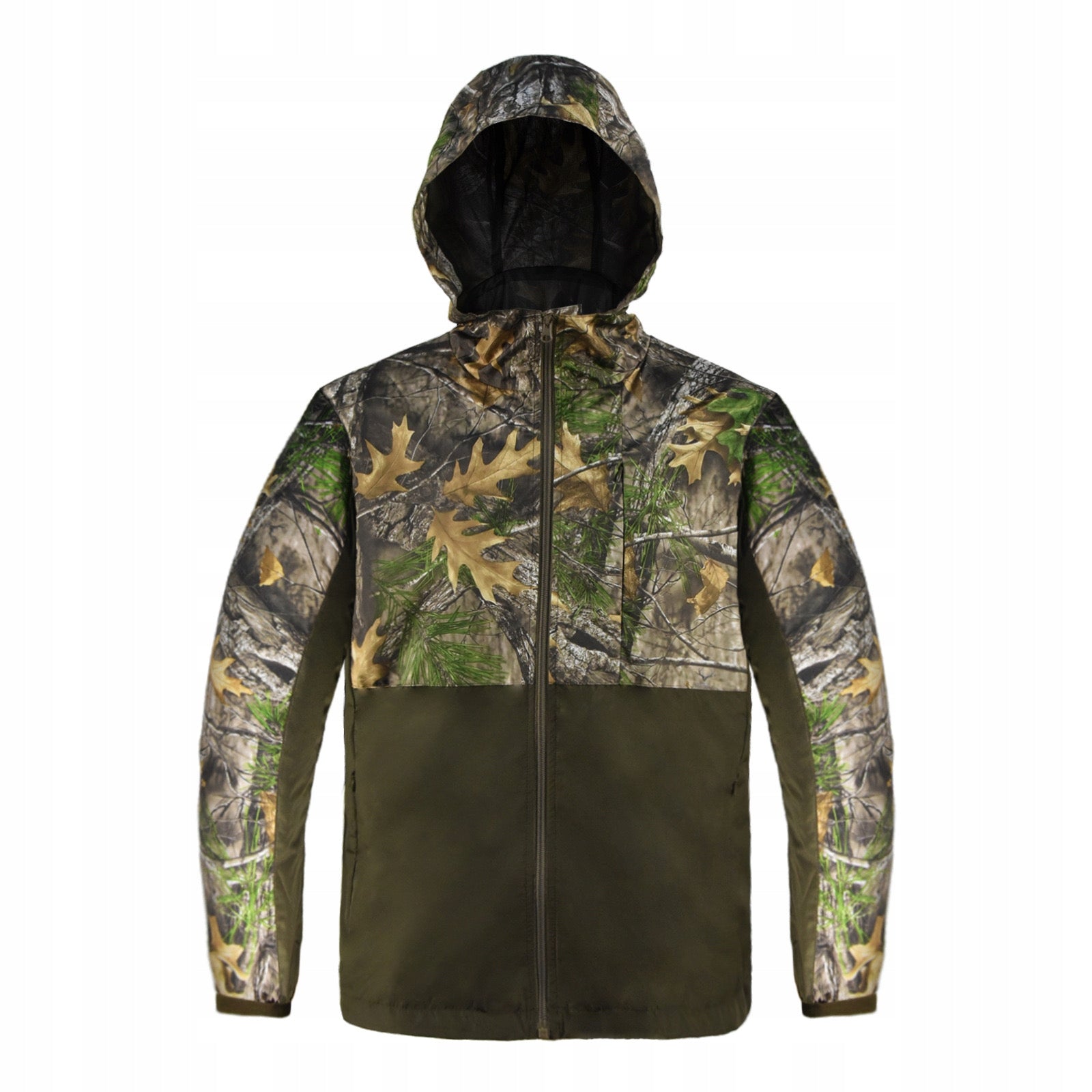 Lightweight Fishing Rain Jacket, Hunting Jacket with Camouflage - Size XL