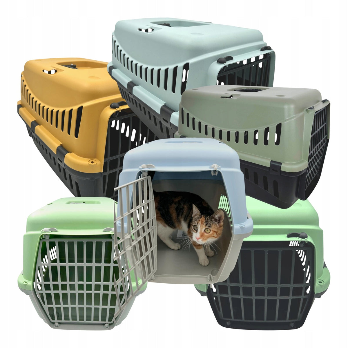 Lightweight Gypsum Transporter L up to 12kg for Cat Dog Plastic Doors COLORS
