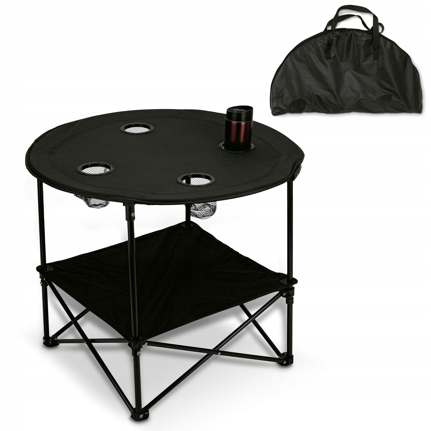 Lightweight ROUND FOLDING TABLE HIKING TABLE for Fish Camping FOR MOTORHOME