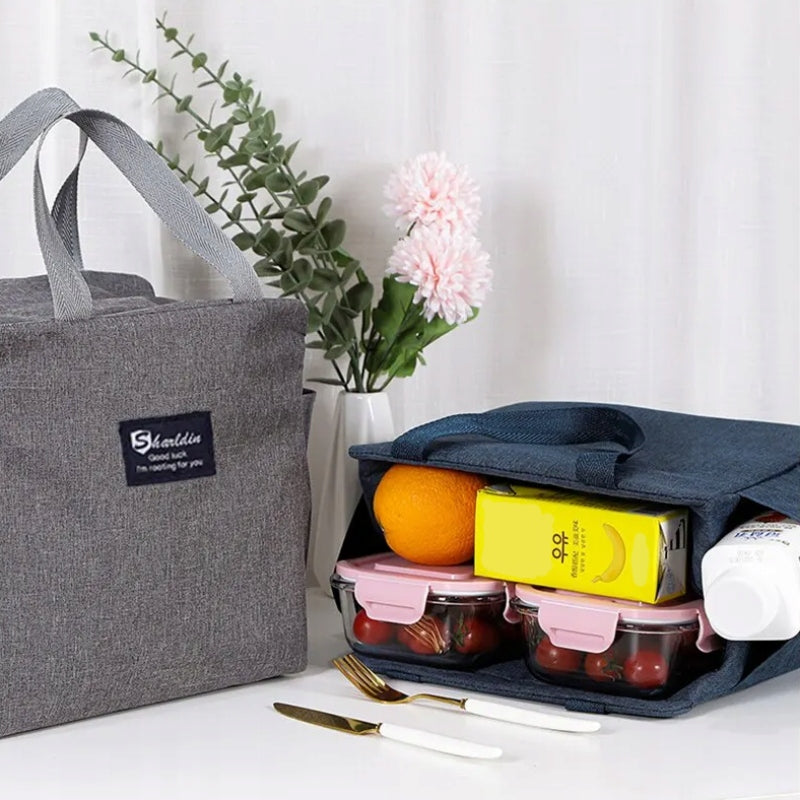 Lightweight Thermal Food Bag Lunch Box Grey Small Thermal Bag Packaging status original